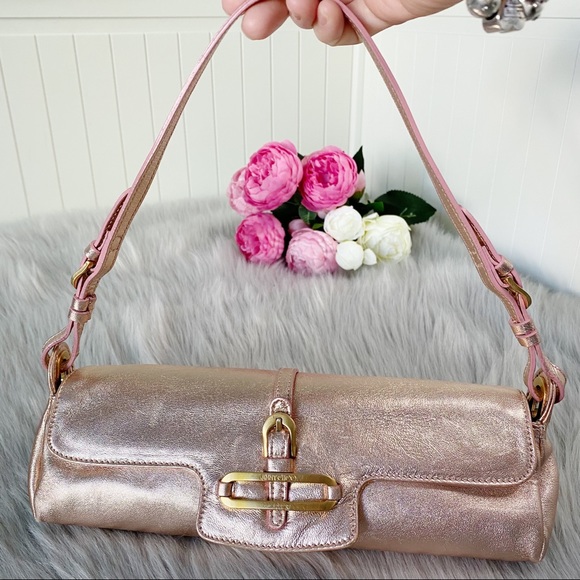 Jimmy Choo Handbags - JIMMY CHOO
COSMO METALLIC HANDBAG LEATHER BAGUETTE PURSE